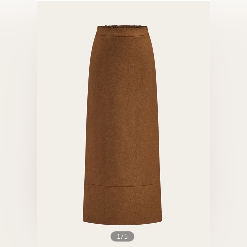 NWT Commense Elegant Brown Maxi Skirt XS